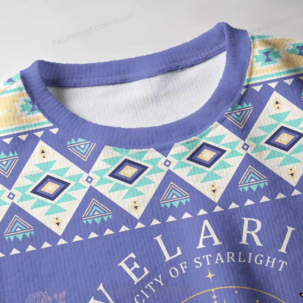 Pagewings Velaris City Of Starlight Unisex Ugly Knit Sweatshirt