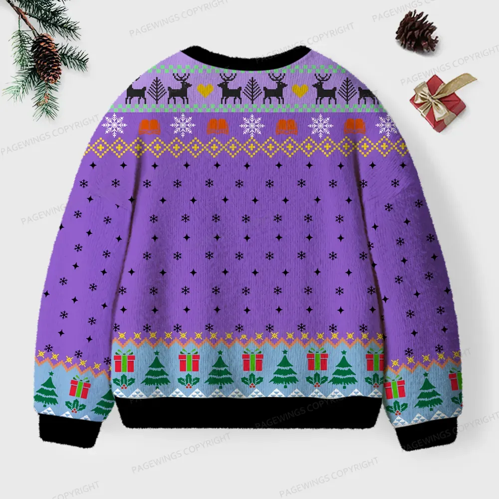 Pagewings Cool Kids Read Books Unisex Ugly Knit Sweatshirt