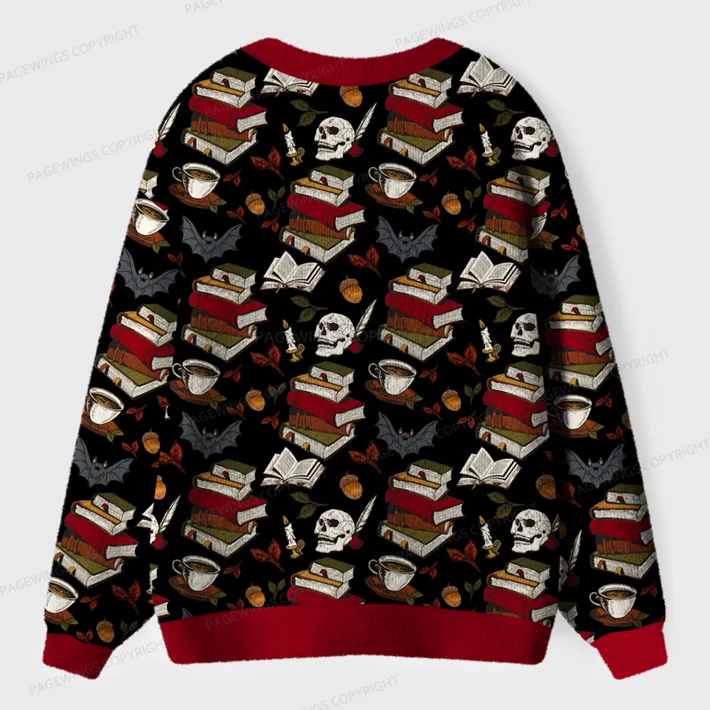 Pagewings Cozy Reading Unisex Ugly Cardigan Sweaters