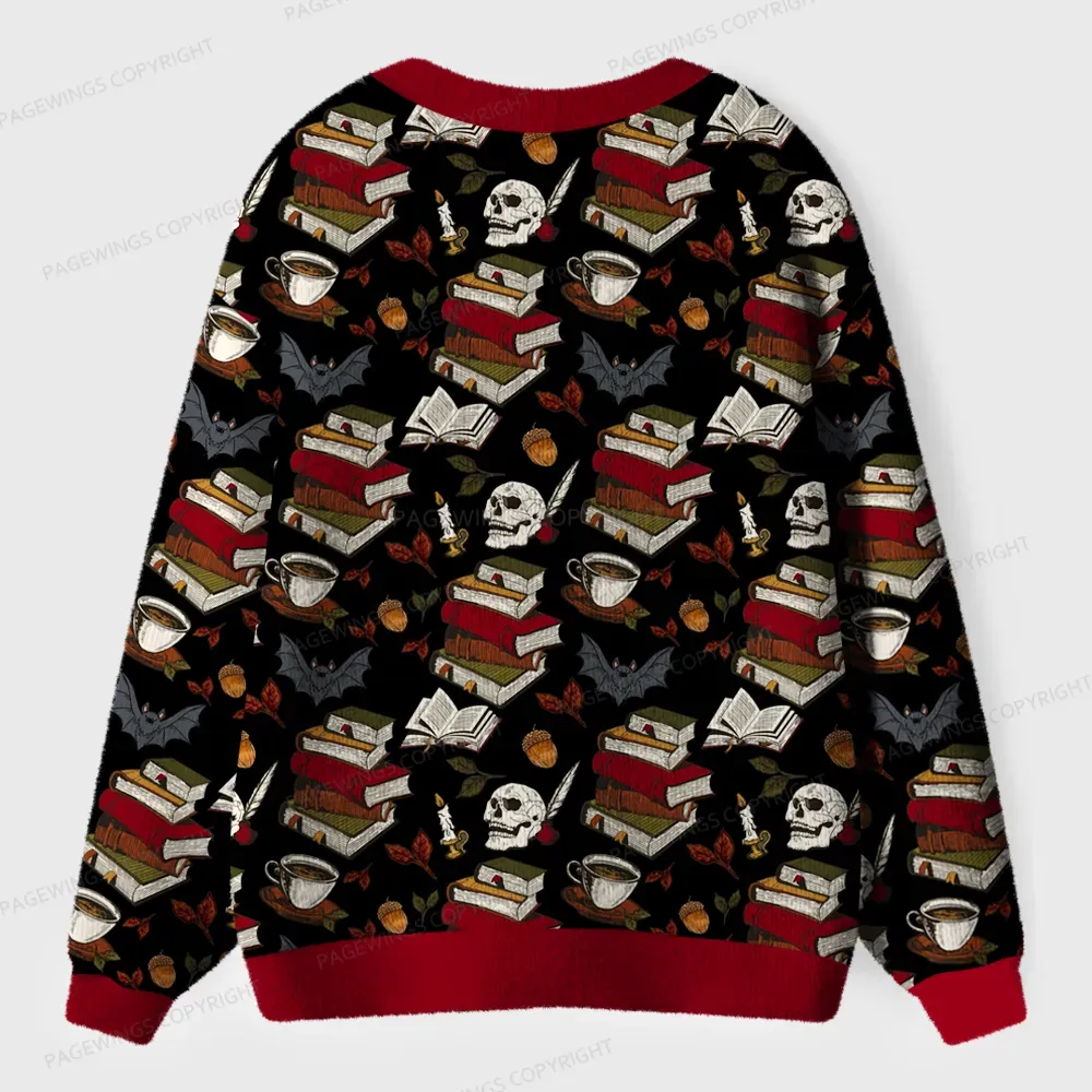 Pagewings Cozy Reading Unisex Ugly Cardigan Sweaters