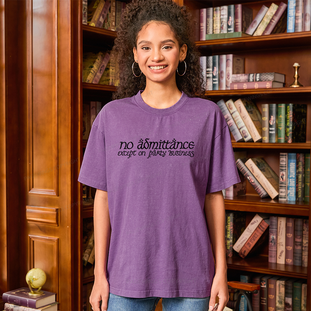 Pagewings No Admittance Except on Party Business Unisex Washed T-shirt