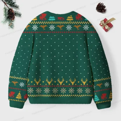 Pagewings Book Dragon Unisex Ugly Knit Sweatshirt
