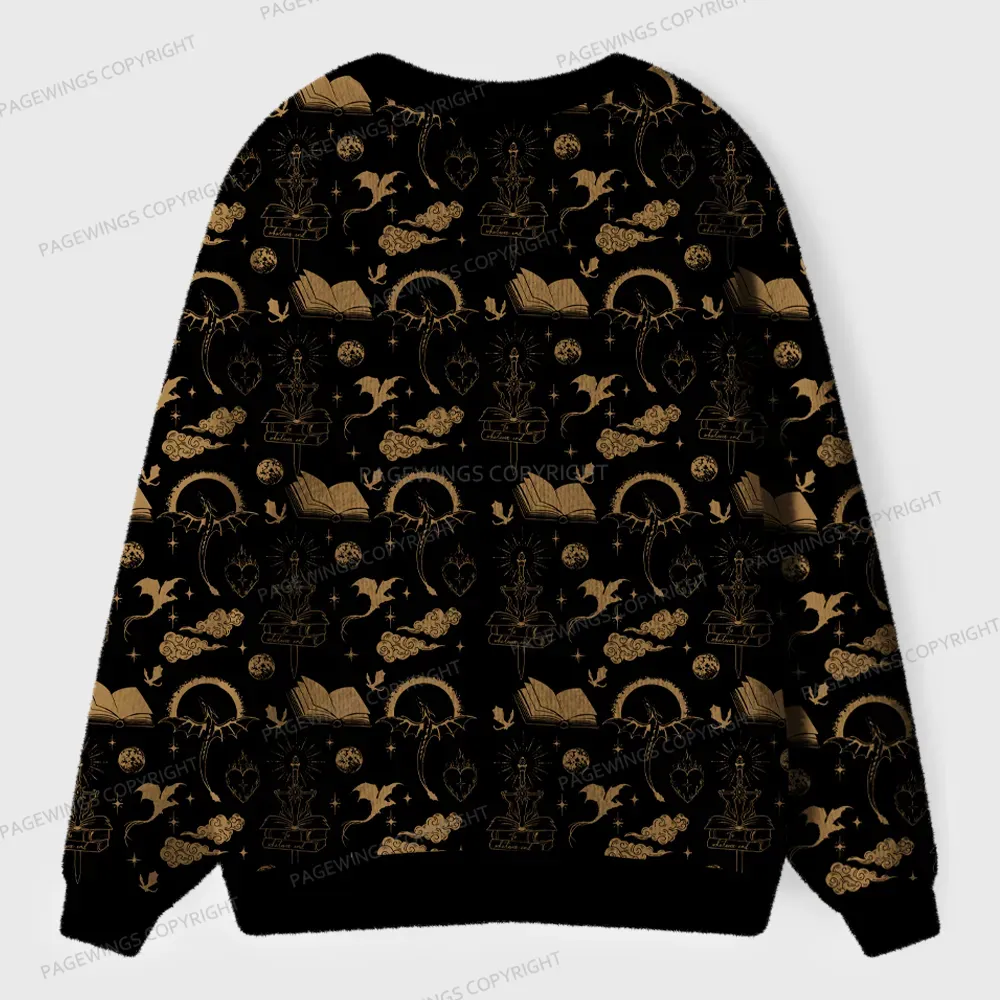 Pagewings Fantasy Reader Unisex Ugly Cardigan Sweaters