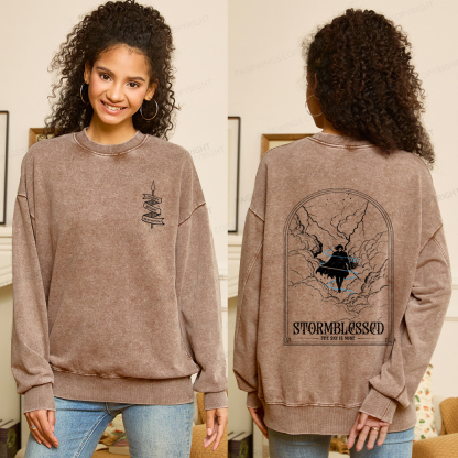 Pagewings Stormblessed Unisex Washed Sweatshirt