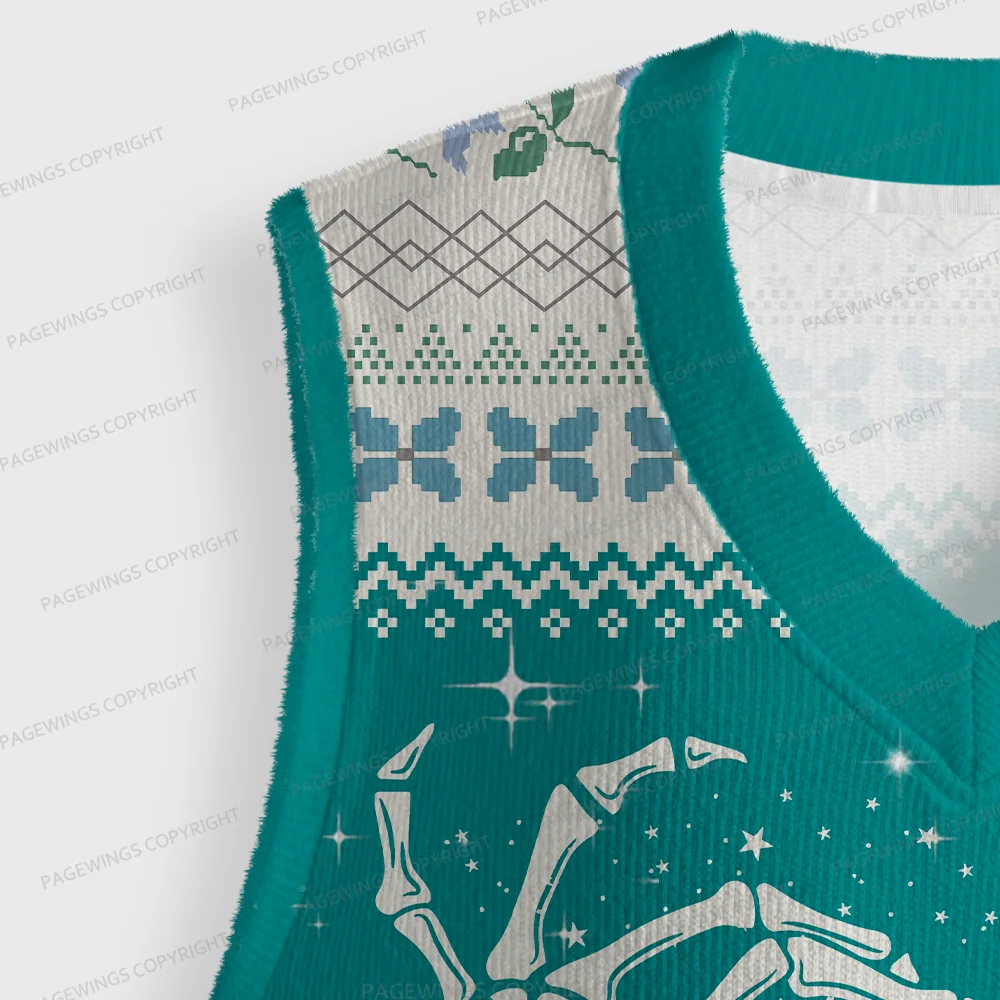 Pagewings You Had Me At Trigger Warnings Unisex V-Neck Ugly Knit Vest