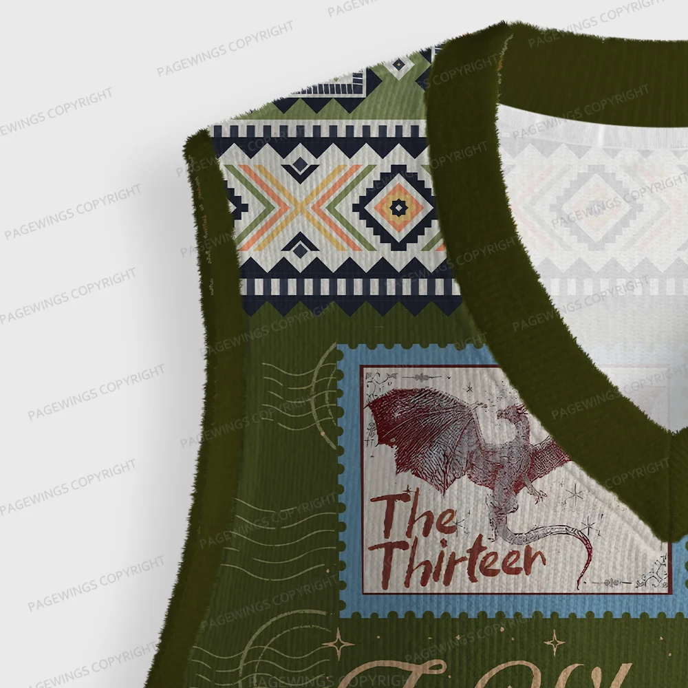 Pagewings To Whatever End Unisex V-Neck Ugly Knit Vest