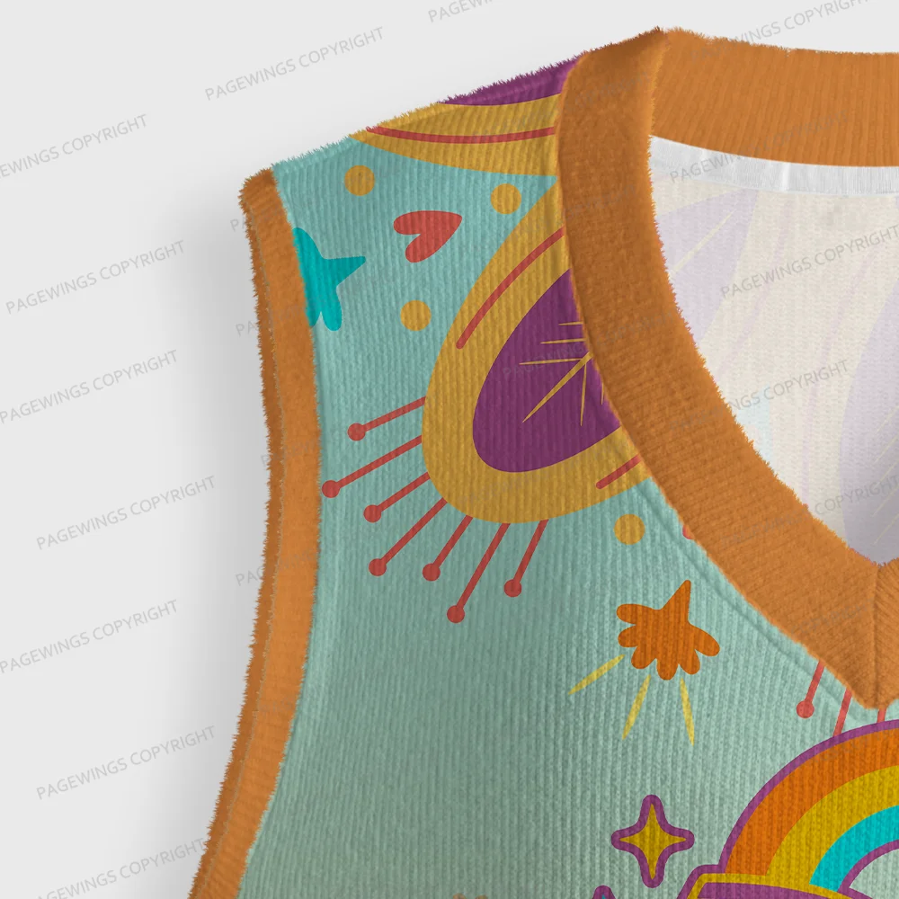 Pagewings How Many Nights A Week Should You Be Reading Unisex V-Neck Ugly Knit Vest