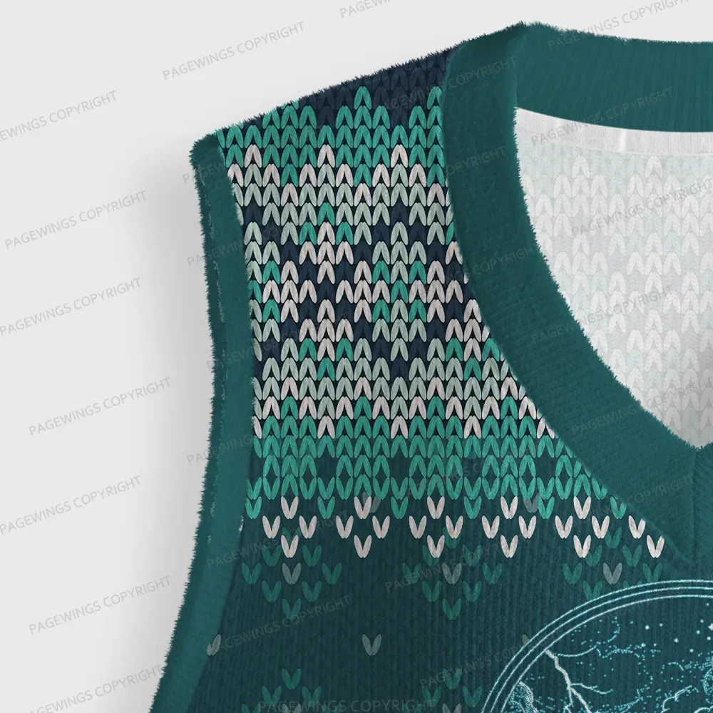 Pagewings Stormblessed Unisex V-Neck Ugly Knit Vest
