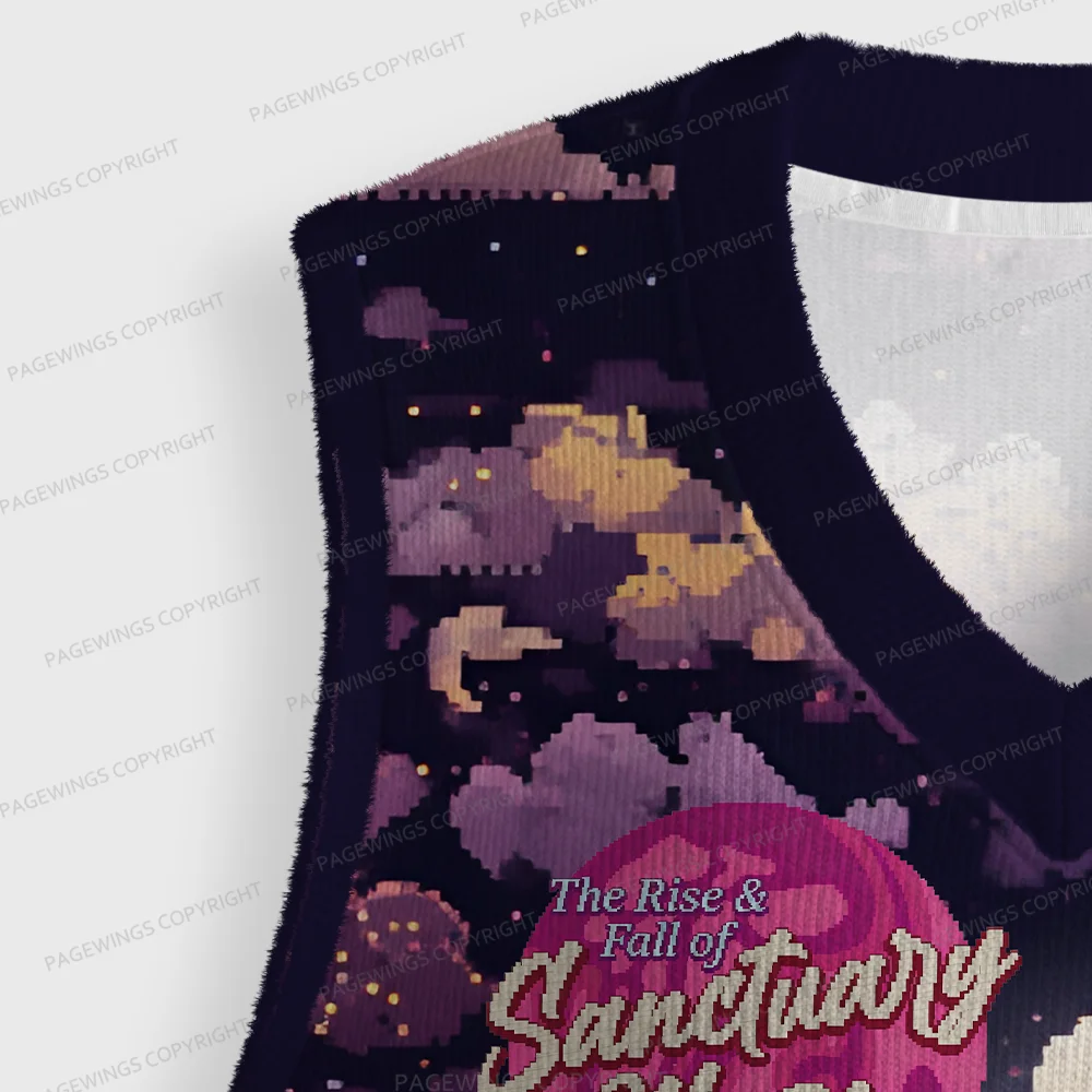 Pagewings The Rise And Fall Of Sanctuary Moon Unisex V-Neck Ugly Knit Vest