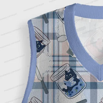 Pagewings Books Are My Jam Unisex V-Neck Ugly Knit Vest