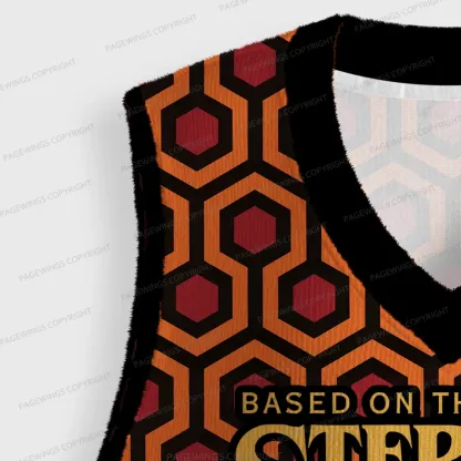 Pagewings Horror Novel Writer Unisex V-Neck Ugly Knit Vest