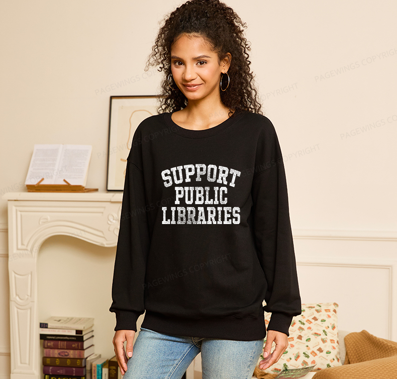 Pagewings Support Public Libraries Unisex Classic Sweatshirt