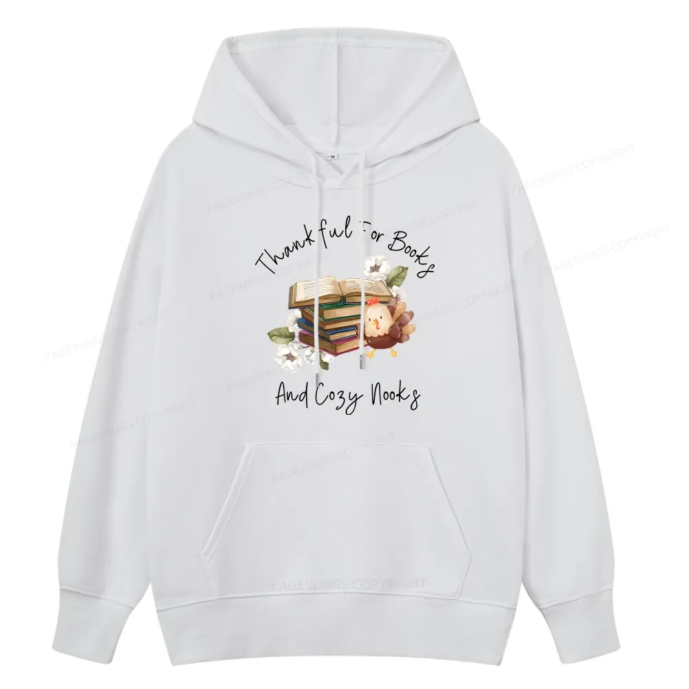 Pagewings Thankful For Books And Cozy Nooks Unisex Classic Hoodie