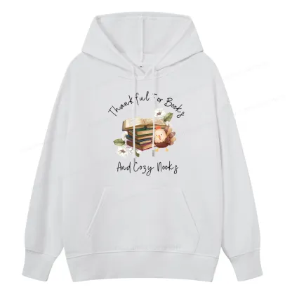 Pagewings Thankful For Books And Cozy Nooks Unisex Classic Hoodie