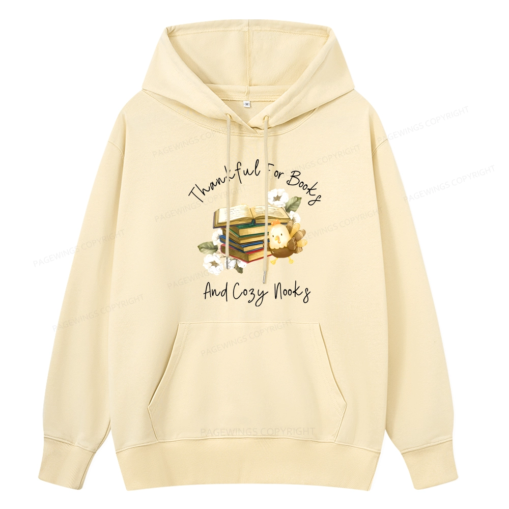 Pagewings Thankful For Books And Cozy Nooks Unisex Classic Hoodie