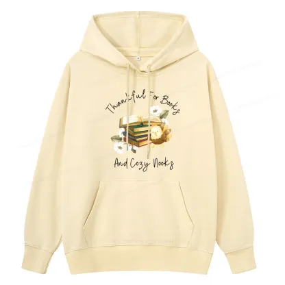 Pagewings Thankful For Books And Cozy Nooks Unisex Classic Hoodie