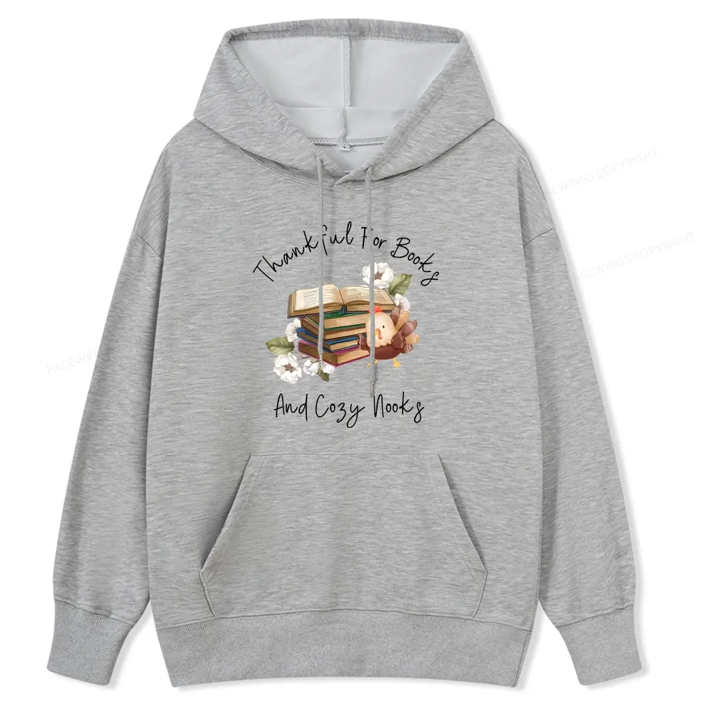 Pagewings Thankful For Books And Cozy Nooks Unisex Classic Hoodie