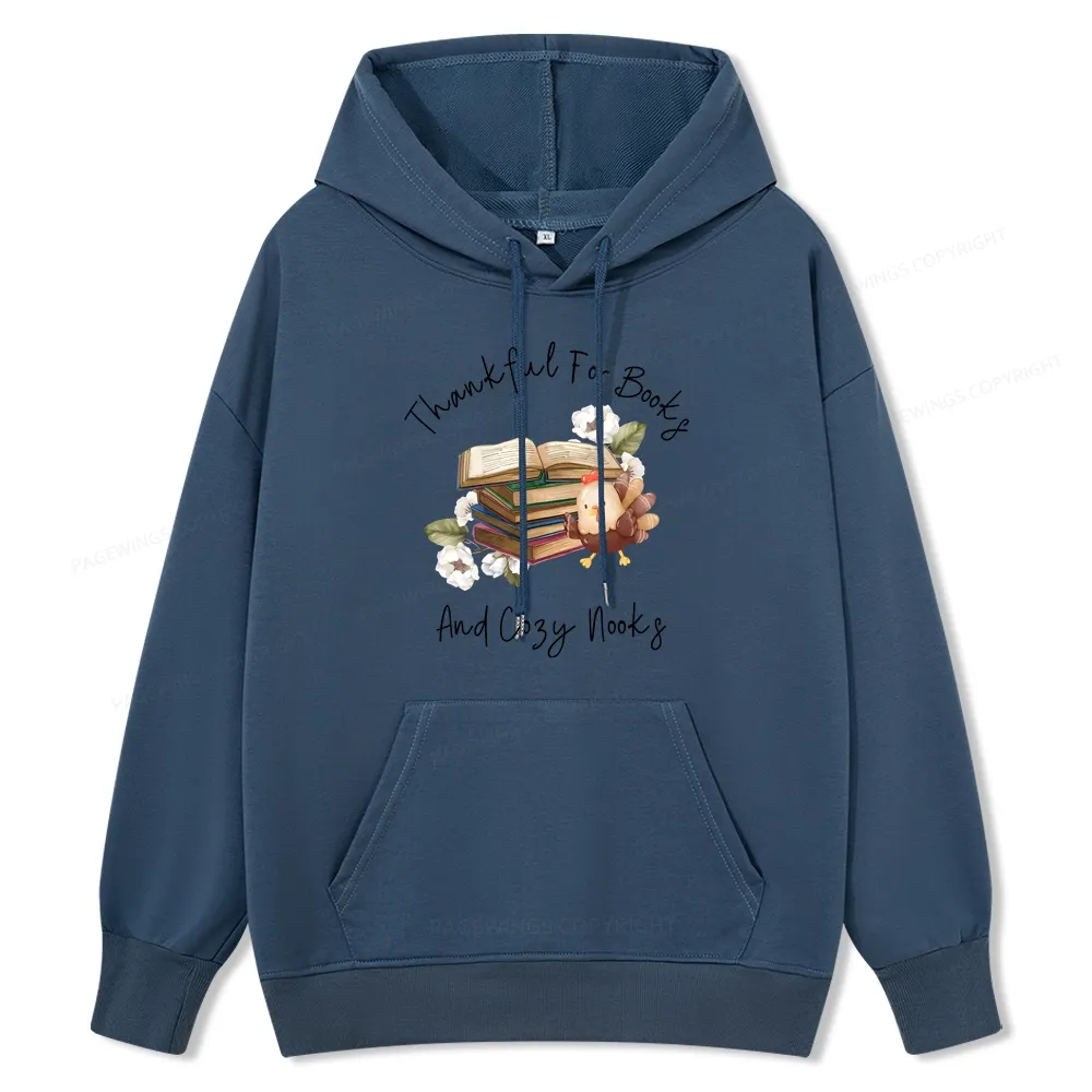Pagewings Thankful For Books And Cozy Nooks Unisex Classic Hoodie