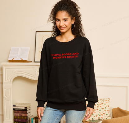 Pagewings I Love Books And Women's Rights Unisex Classic Sweatshirt