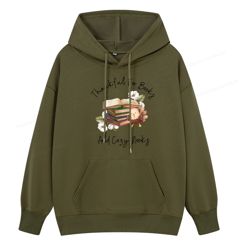 Pagewings Thankful For Books And Cozy Nooks Unisex Classic Hoodie