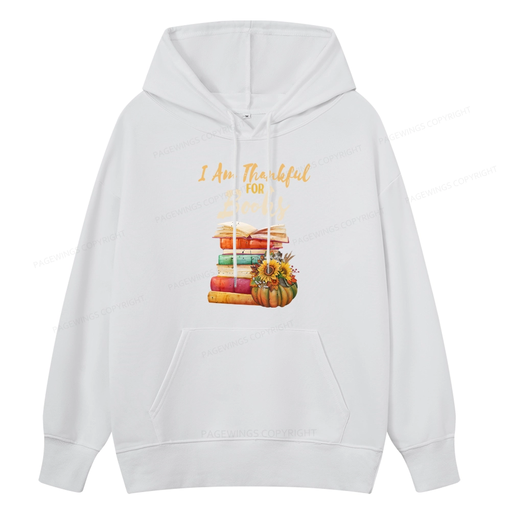 Pagewings Thanksgiving I‘m Thankful For Books Unisex Classic Hoodie