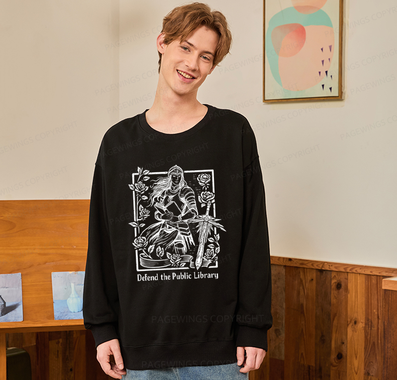 Pagewings Defend The Public Library Unisex Classic Sweatshirt