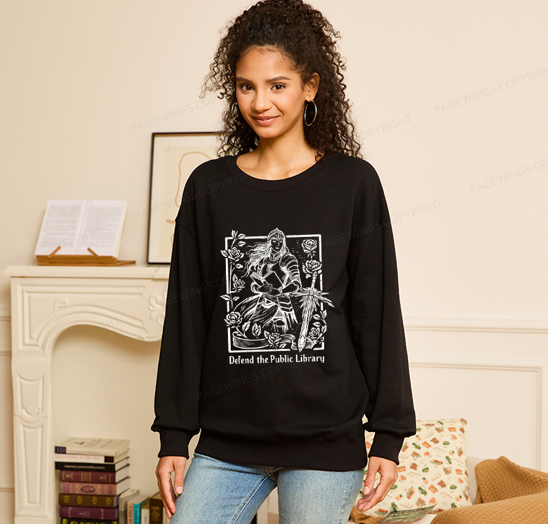 Pagewings Defend The Public Library Unisex Classic Sweatshirt