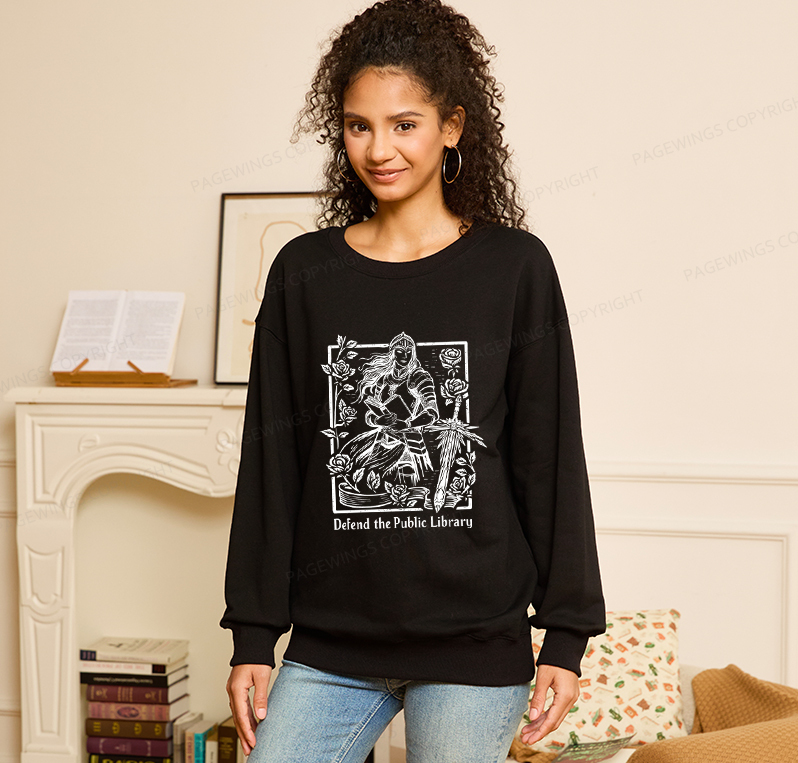 Pagewings Defend The Public Library Unisex Classic Sweatshirt