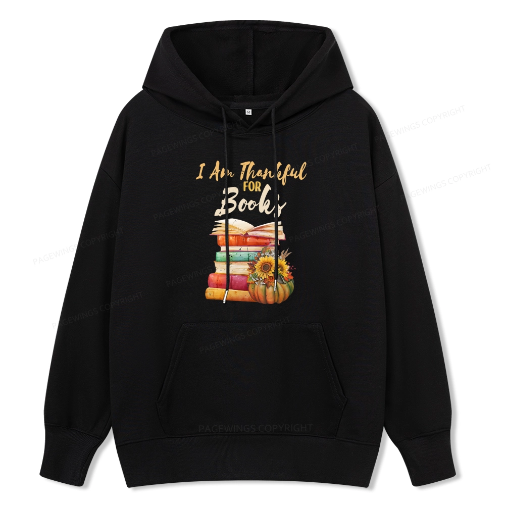 Pagewings Thanksgiving I‘m Thankful For Books Unisex Classic Hoodie