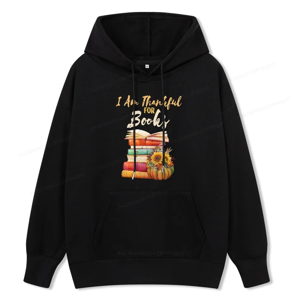 Pagewings Thanksgiving I‘m Thankful For Books Unisex Classic Hoodie