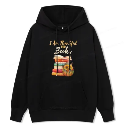 Pagewings Thanksgiving I‘m Thankful For Books Unisex Classic Hoodie