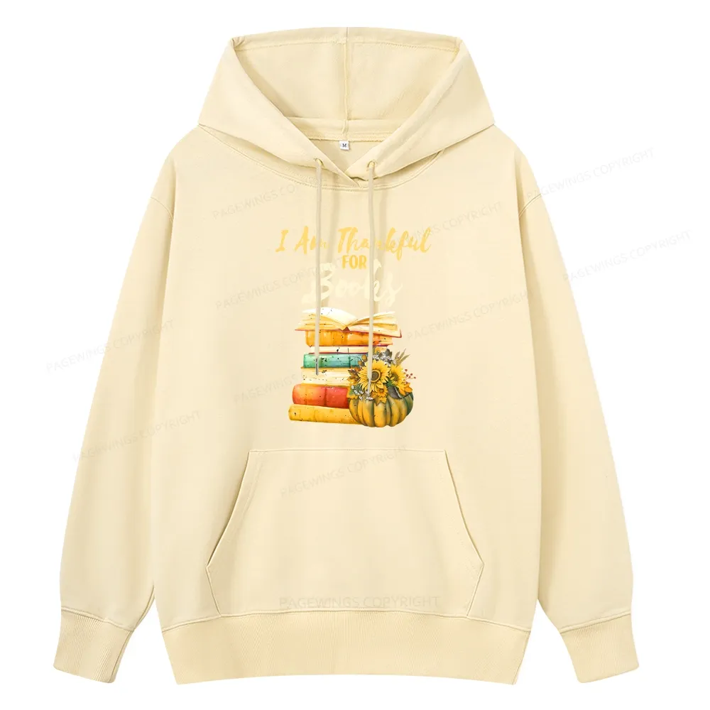 Pagewings Thanksgiving I‘m Thankful For Books Unisex Classic Hoodie