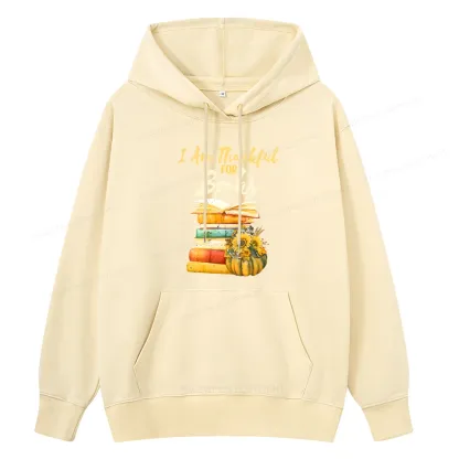 Pagewings Thanksgiving I‘m Thankful For Books Unisex Classic Hoodie