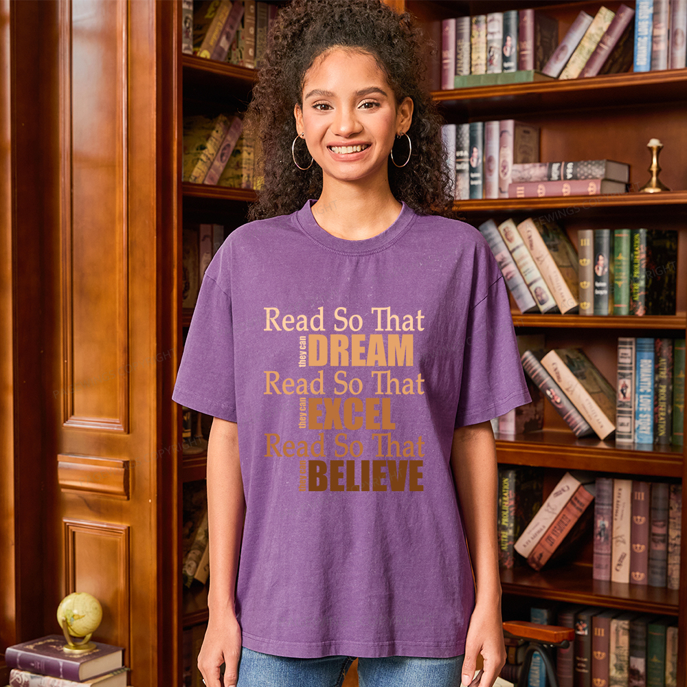 Pagewings Read Black History Unisex Washed T-shirt