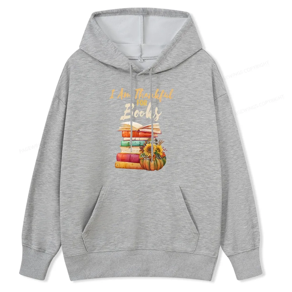 Pagewings Thanksgiving I‘m Thankful For Books Unisex Classic Hoodie