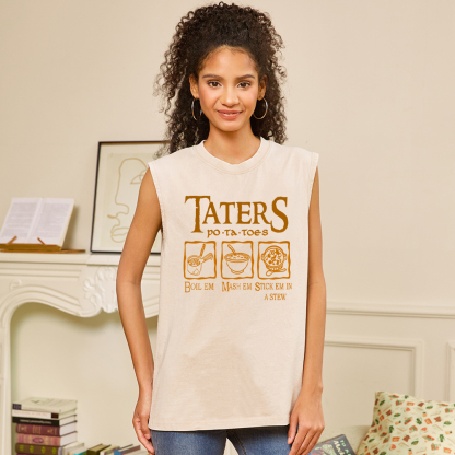Pagewings Taters PoTaToes Unisex Washed Tank Top