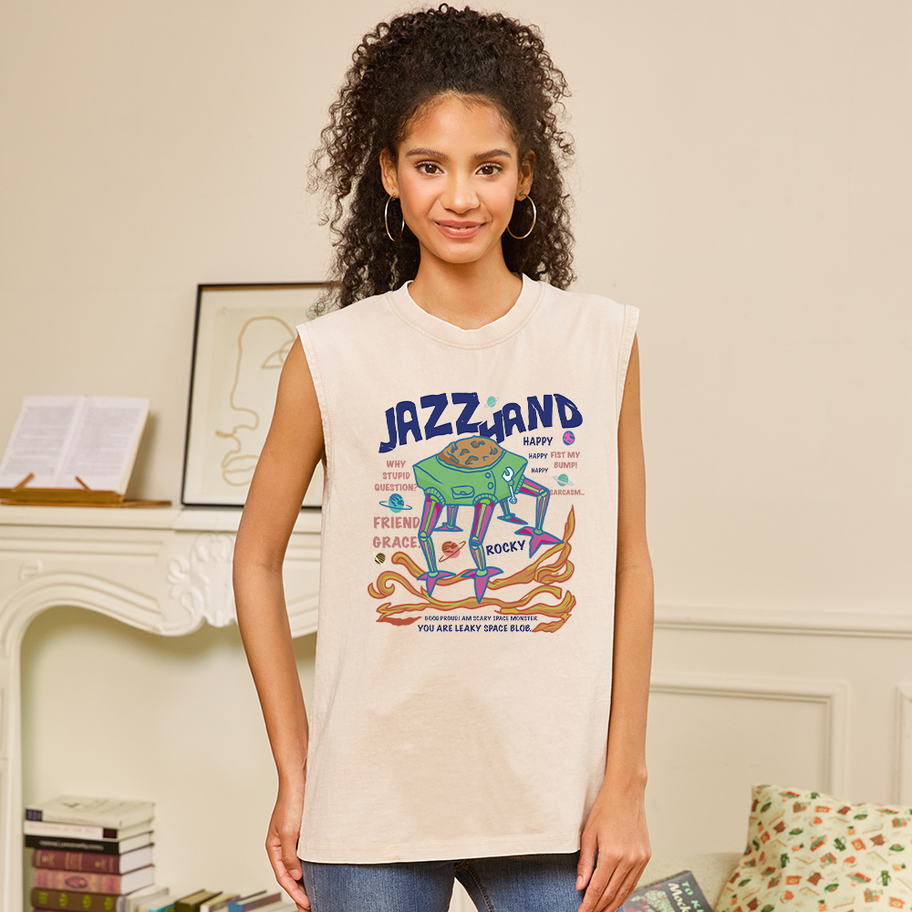 Pagewings Sci-Fi Book Lover Unisex Washed Tank Top