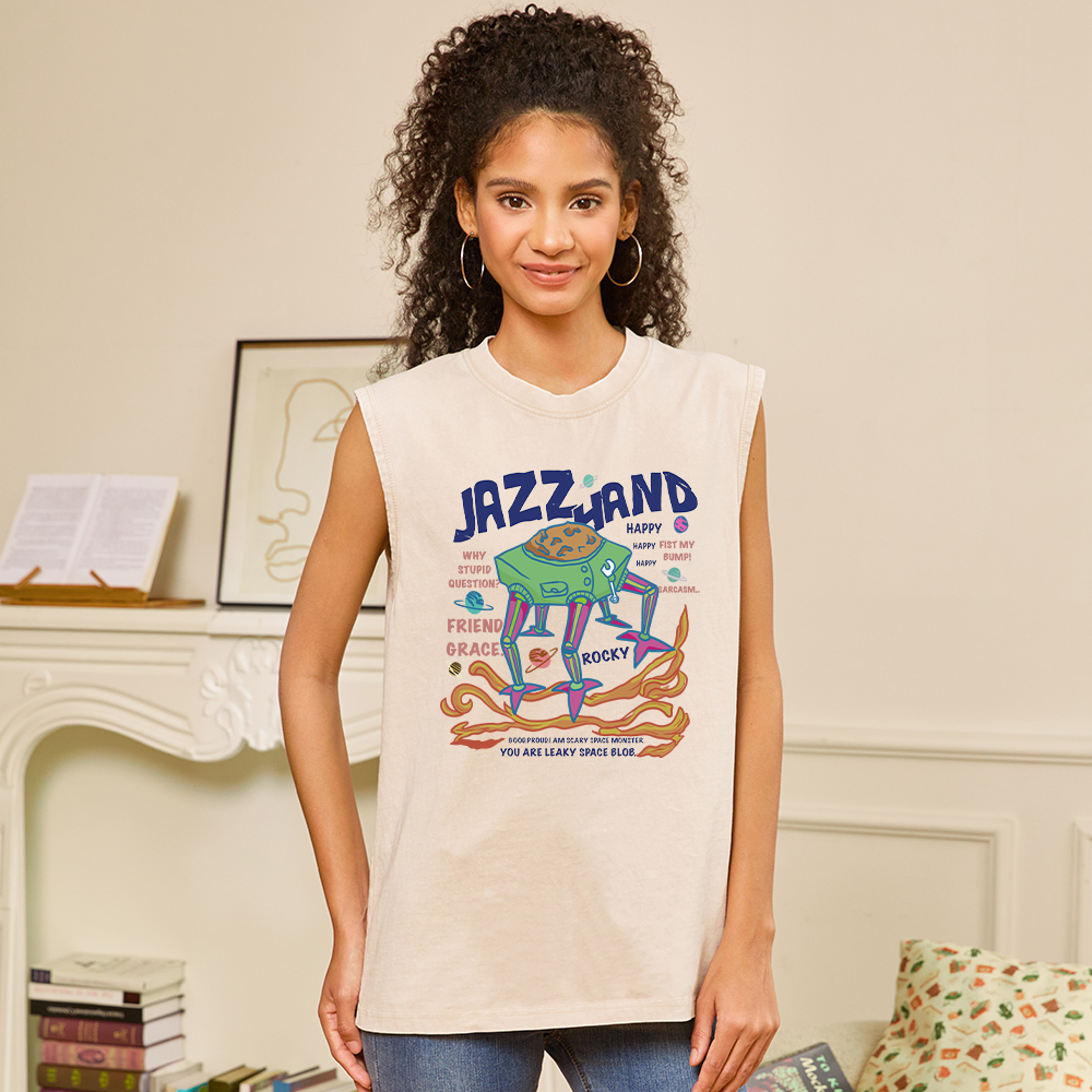 Pagewings Sci-Fi Book Lover Unisex Washed Tank Top