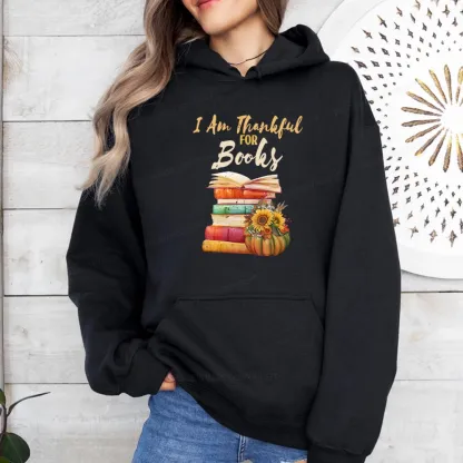 Pagewings Thanksgiving I‘m Thankful For Books Unisex Classic Hoodie