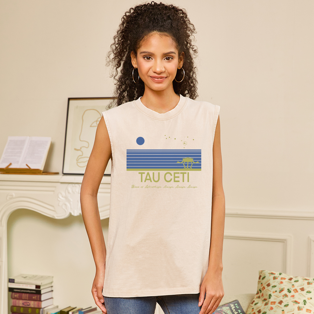 Pagewings Tau Ceti Unisex Washed Tank Top