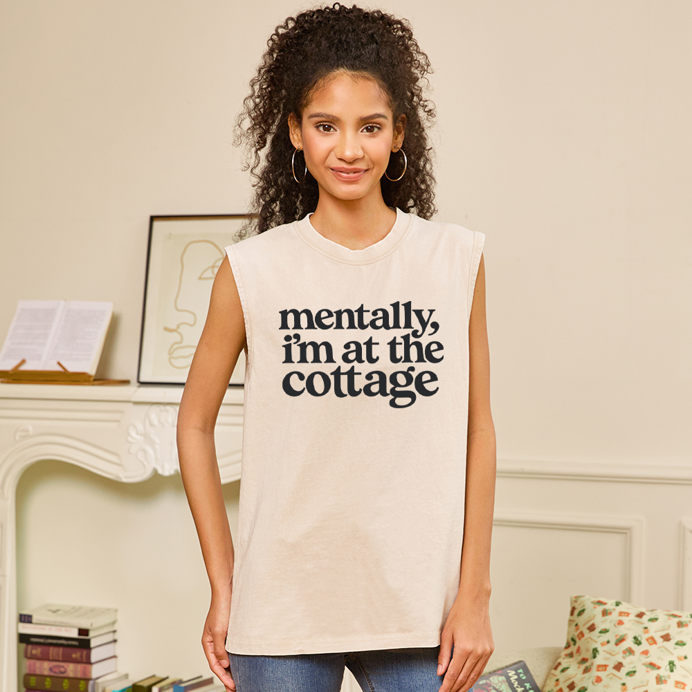 Pagewings At The Cottage Unisex Washed Tank Top