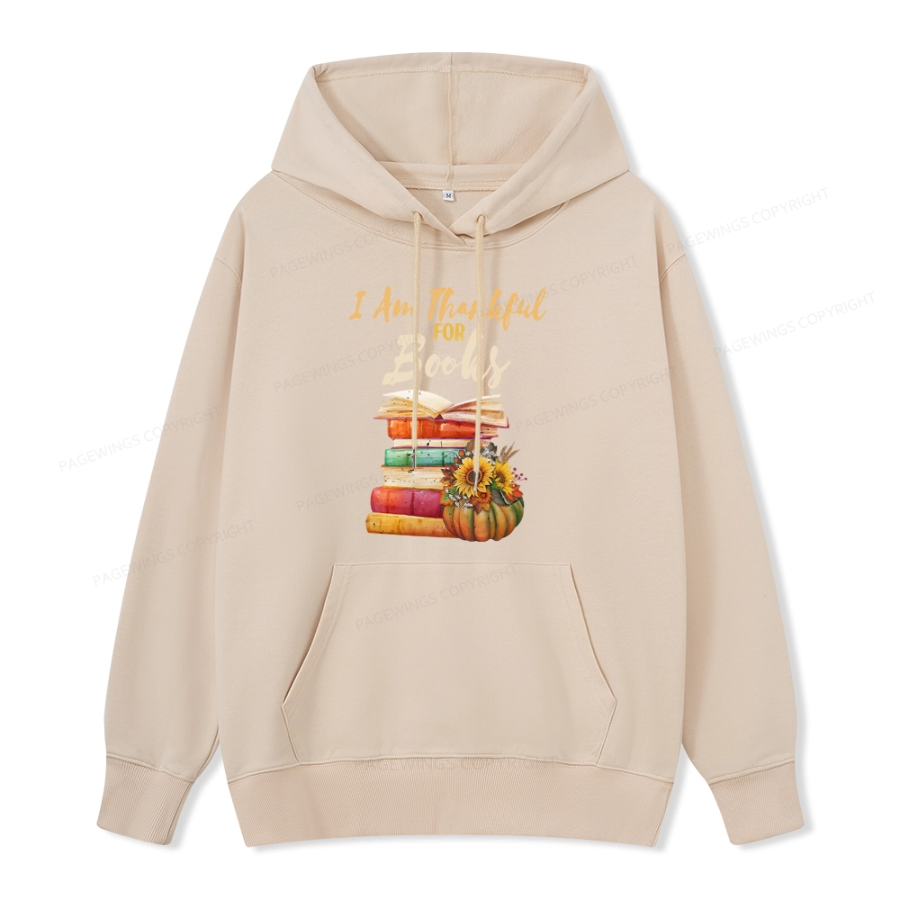 Pagewings Thanksgiving I‘m Thankful For Books Unisex Classic Hoodie