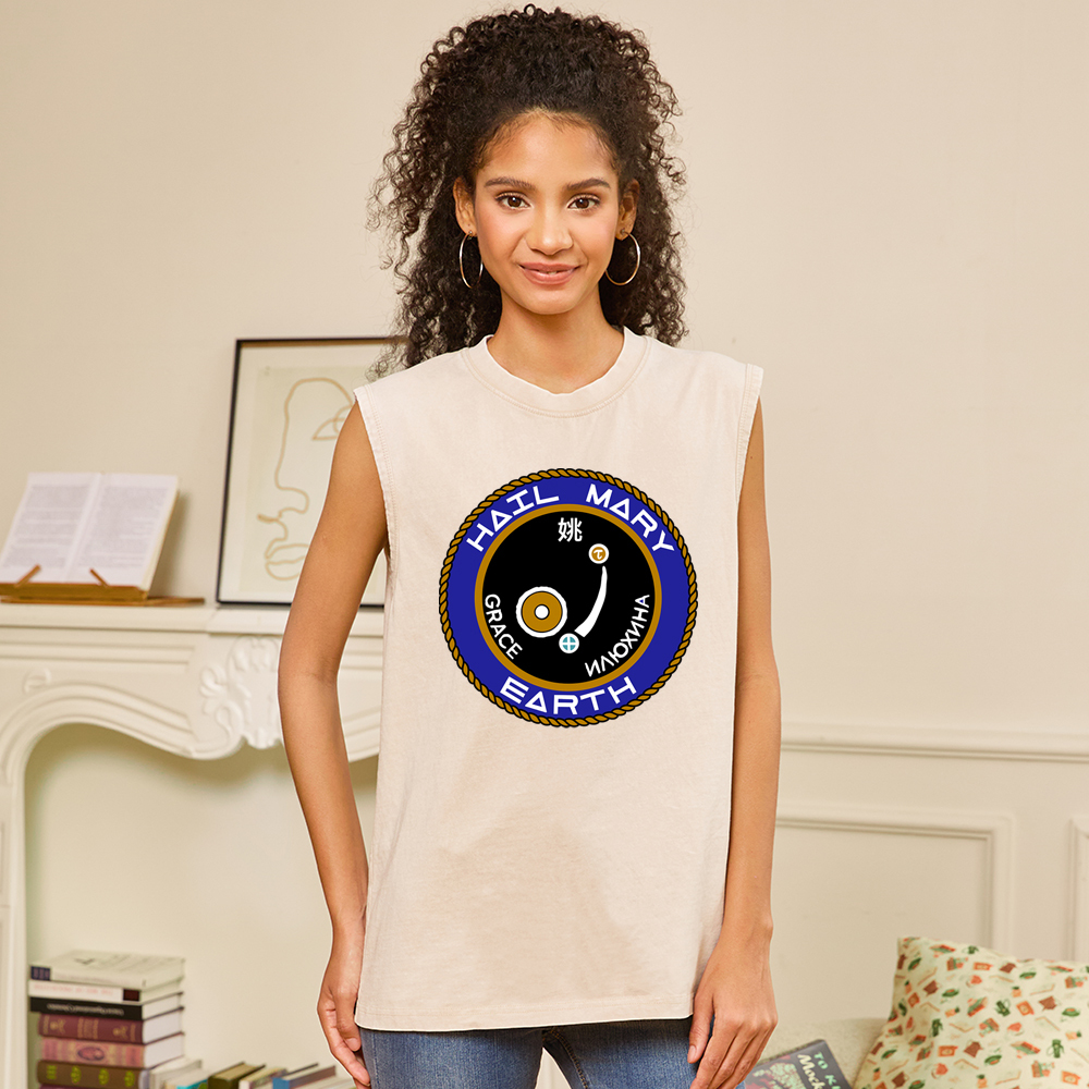 Pagewings Mission Patch Unisex Washed Tank Top