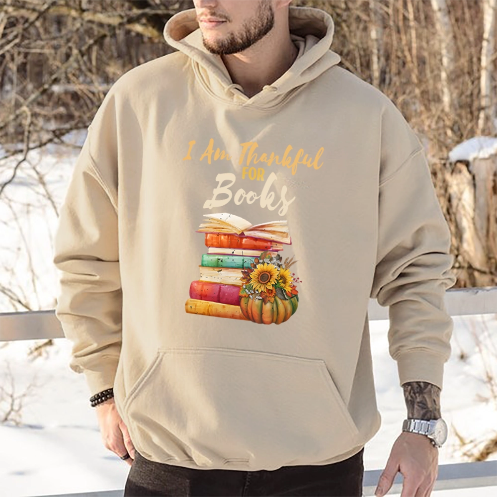 Pagewings Thanksgiving I‘m Thankful For Books Unisex Classic Hoodie