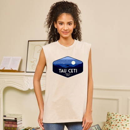 Pagewings Tau Ceti Unisex Washed Tank Top