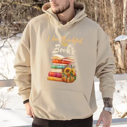 Pagewings Thanksgiving I‘m Thankful For Books Unisex Classic Hoodie