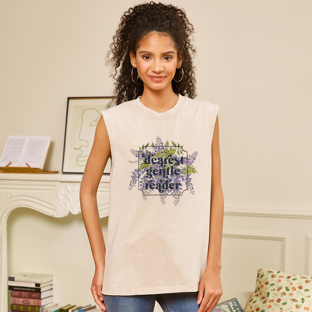 Pagewings Dearest Gentle Reader Unisex Washed Tank Top