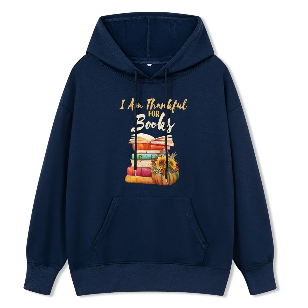 Pagewings Thanksgiving I‘m Thankful For Books Unisex Classic Hoodie