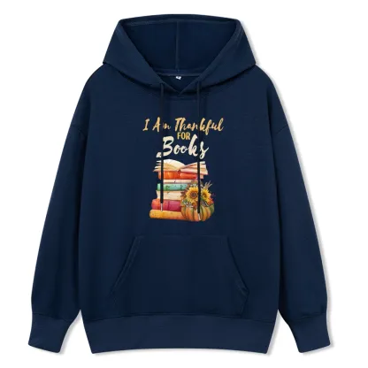 Pagewings Thanksgiving I‘m Thankful For Books Unisex Classic Hoodie