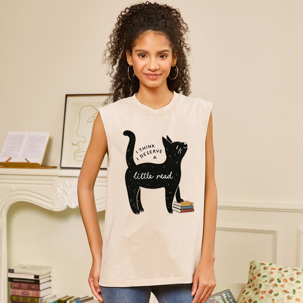 Pagewings Little Read Unisex Washed Tank Top